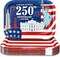 24 Count 250th Anniversary USA Paper Plates 13 x 9.5 inch Disposable American Flag Patriotic Party Snack Trays 4th of July Party Supplies for Independence Day Memorial Day Decoration